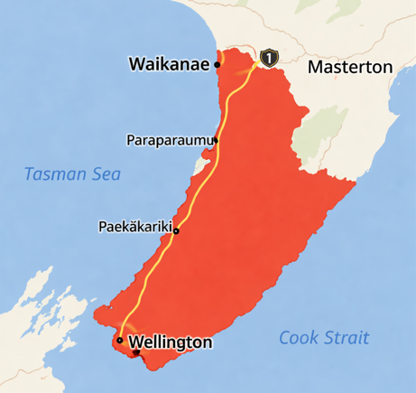 KittyRescue coverage map — Wellington region